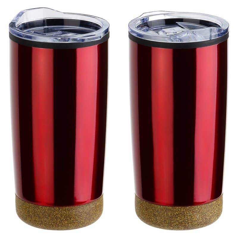 York 20 oz Stainless Steel/Polypropylene Tumbler with Cork Base - 7