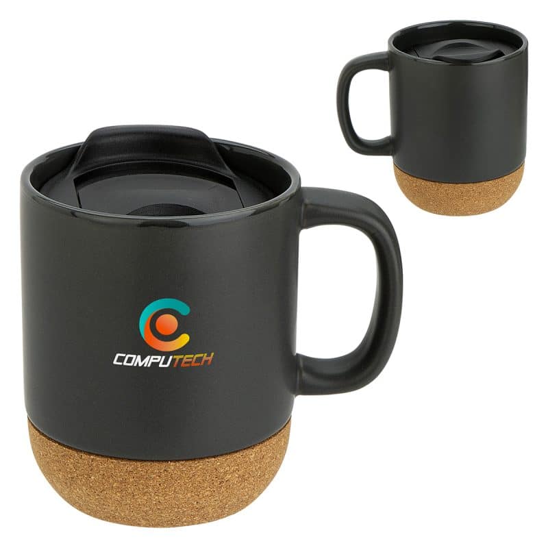 Balsamo 12 oz Ceramic Mug with Cork Base - 6