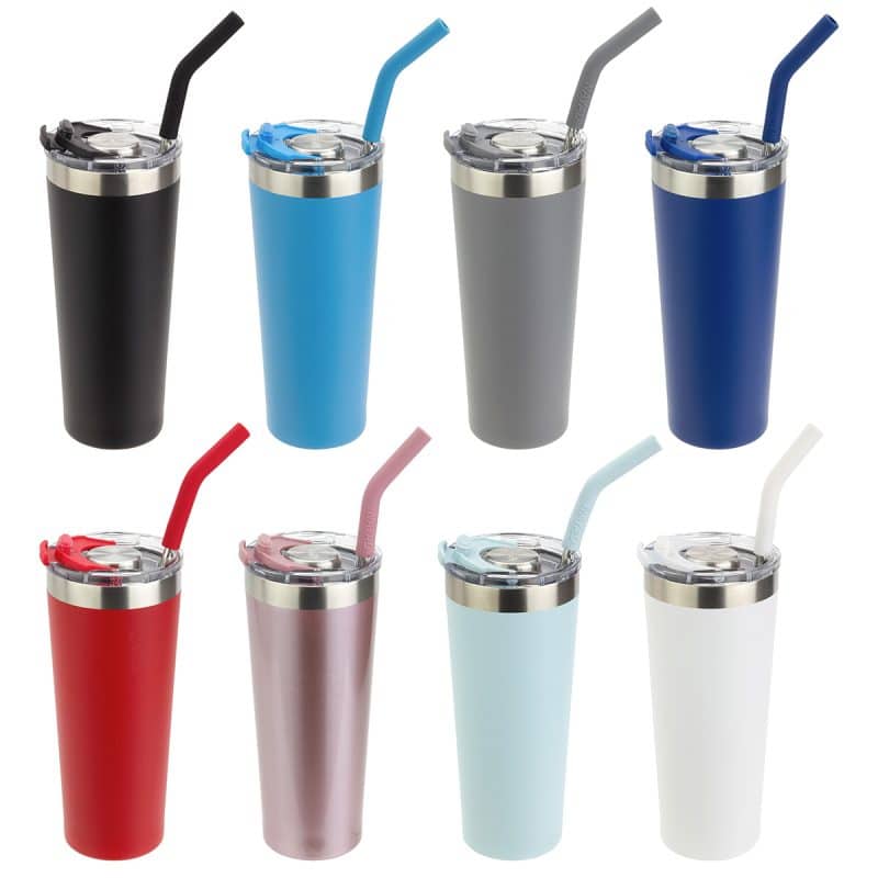 NAYAD Trouper 22 oz Stainless Double-wall Tumbler with Straw - Ariel Promo  Gifts