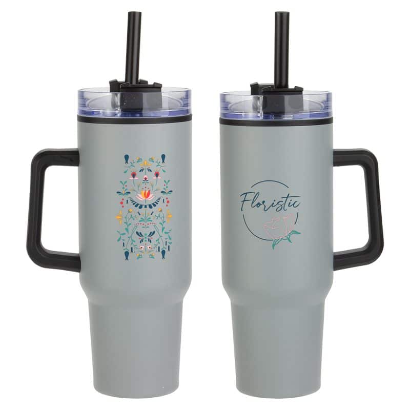 Outpost 40 oz Stainless Steel/Polypropylene Mug - 8