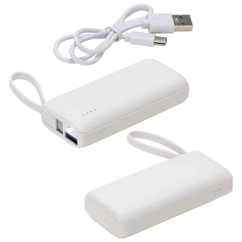 Chancellor 5000mAh Power Bank with USB-C Built-in Cable - 5