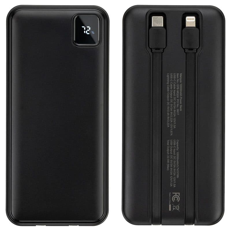 Marquis 10000mAh 20W PD Power Bank with Built-In Cables - 3