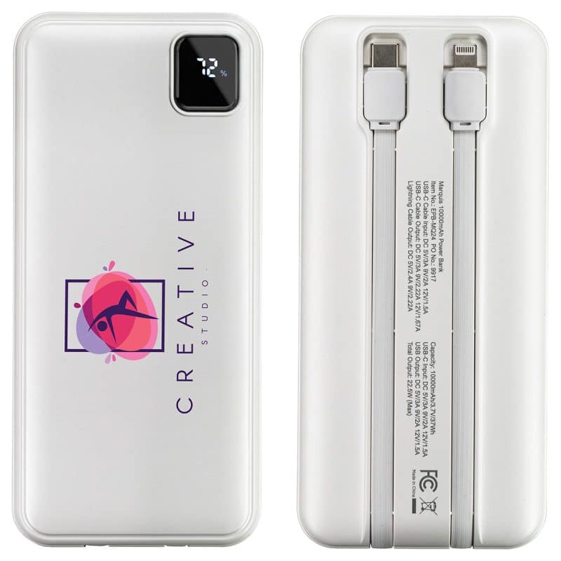 Marquis 10000mAh 20W PD Power Bank with Built-In Cables - 4