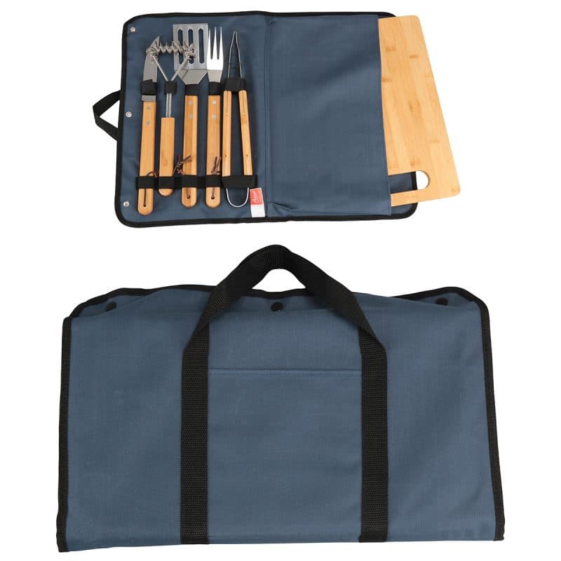 Firepit 5-Piece BBQ Set with Cutting Board & Carrying Case - 1