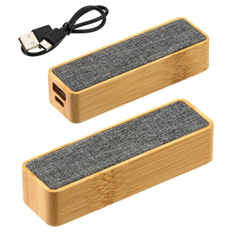 FSC® Bamboo/RPET 2000mAh Mini Power Bank - 1