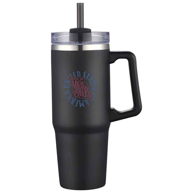 Milo 30 oz Vacuum Insulated Stainless Steel Mug with Straw - 2
