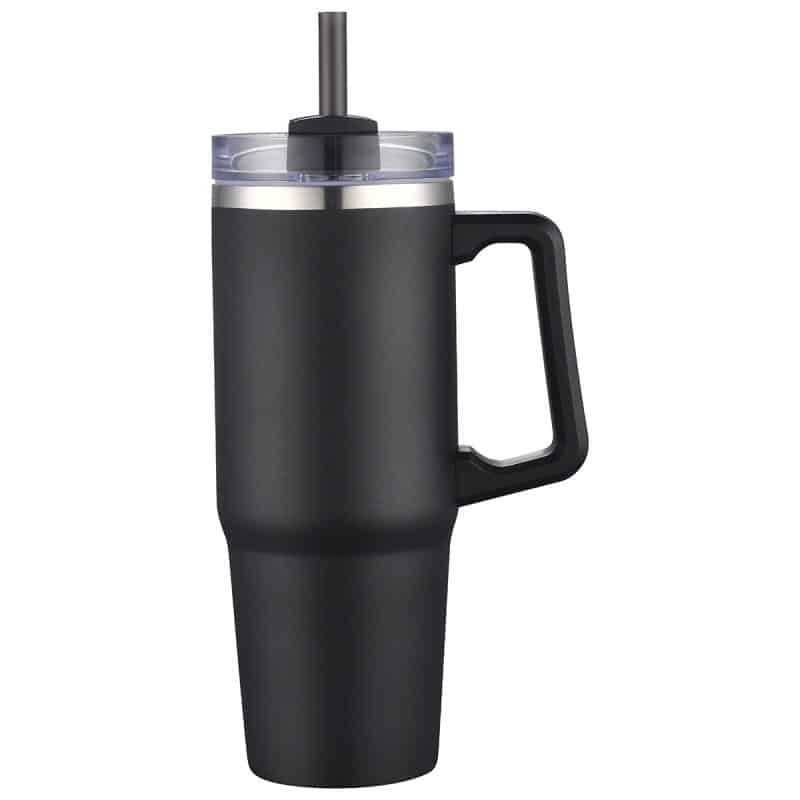 Milo 30 oz Vacuum Insulated Stainless Steel Mug with Straw - 3