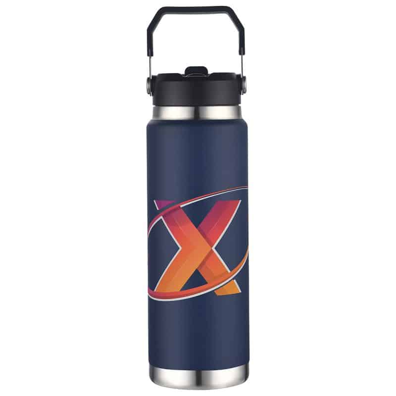 Senago 30 oz Vacuum Insulated Stainless Steel Bottle with Build-in Straw - 4