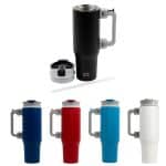 NAYAD® Genesis 40 oz Stainless Steel Double-Wall Mug with Foldable Handle - 1