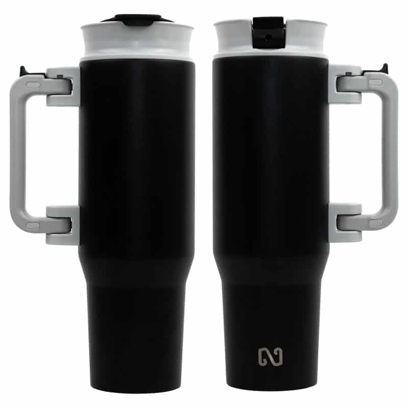 NAYAD® Genesis 40 oz Stainless Steel Double-Wall Mug with Foldable Handle - 3