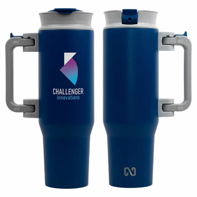NAYAD® Genesis 40 oz Stainless Steel Double-Wall Mug with Foldable Handle - 4
