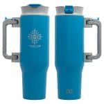 NAYAD® Genesis 40 oz Stainless Steel Double-Wall Mug with Foldable Handle - 8