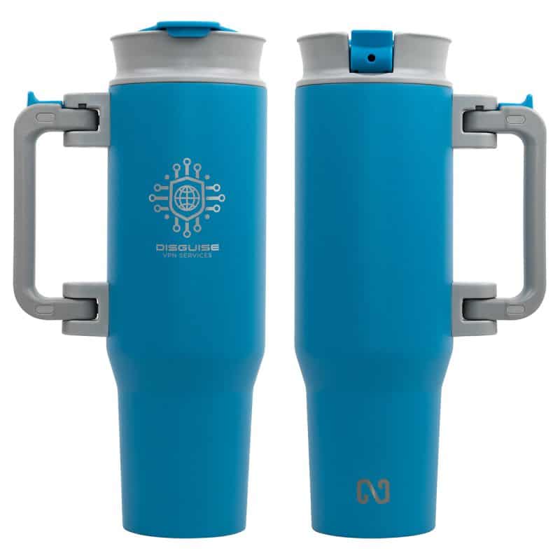 NAYAD® Genesis 40 oz Stainless Steel Double-Wall Mug with Foldable Handle - 8