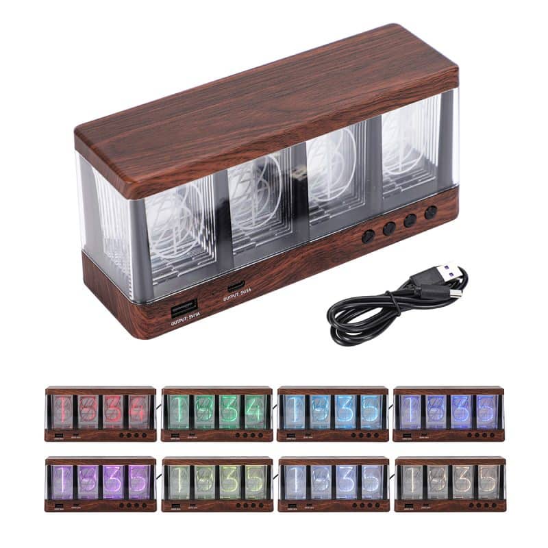 Vintage Clock with Analog-Like Display - 1