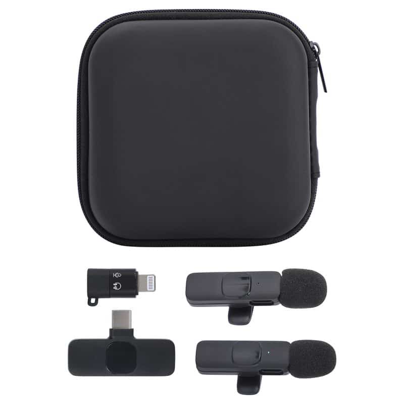 Center Stage Portable Wireless Lavalier Microphone - Set of 2 - 1