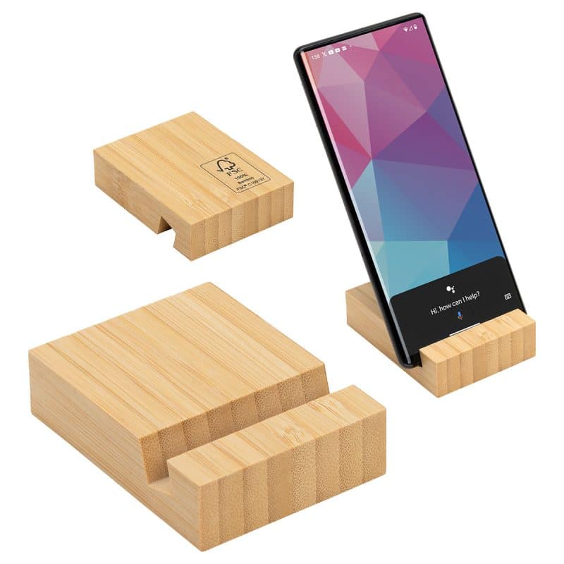 Bamboo Bloc Phone Stand - 1