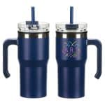 Outback 20 oz Stainless Steel/Polypropylene Mug with Lid and Straw - 6