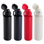 Switchback 27 oz RPET Bottle with Snap-Top Lid & Carabiner - 1