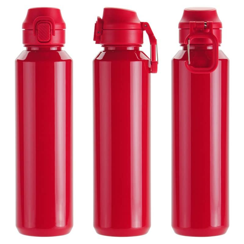 Switchback 27 oz RPET Bottle with Snap-Top Lid & Carabiner - 7