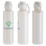 Switchback 27 oz RPET Bottle with Snap-Top Lid & Carabiner - 8