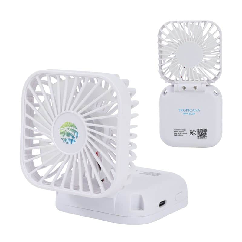 Whirlwind Mini Folding Rechargeable Fan with Lanyard - 4