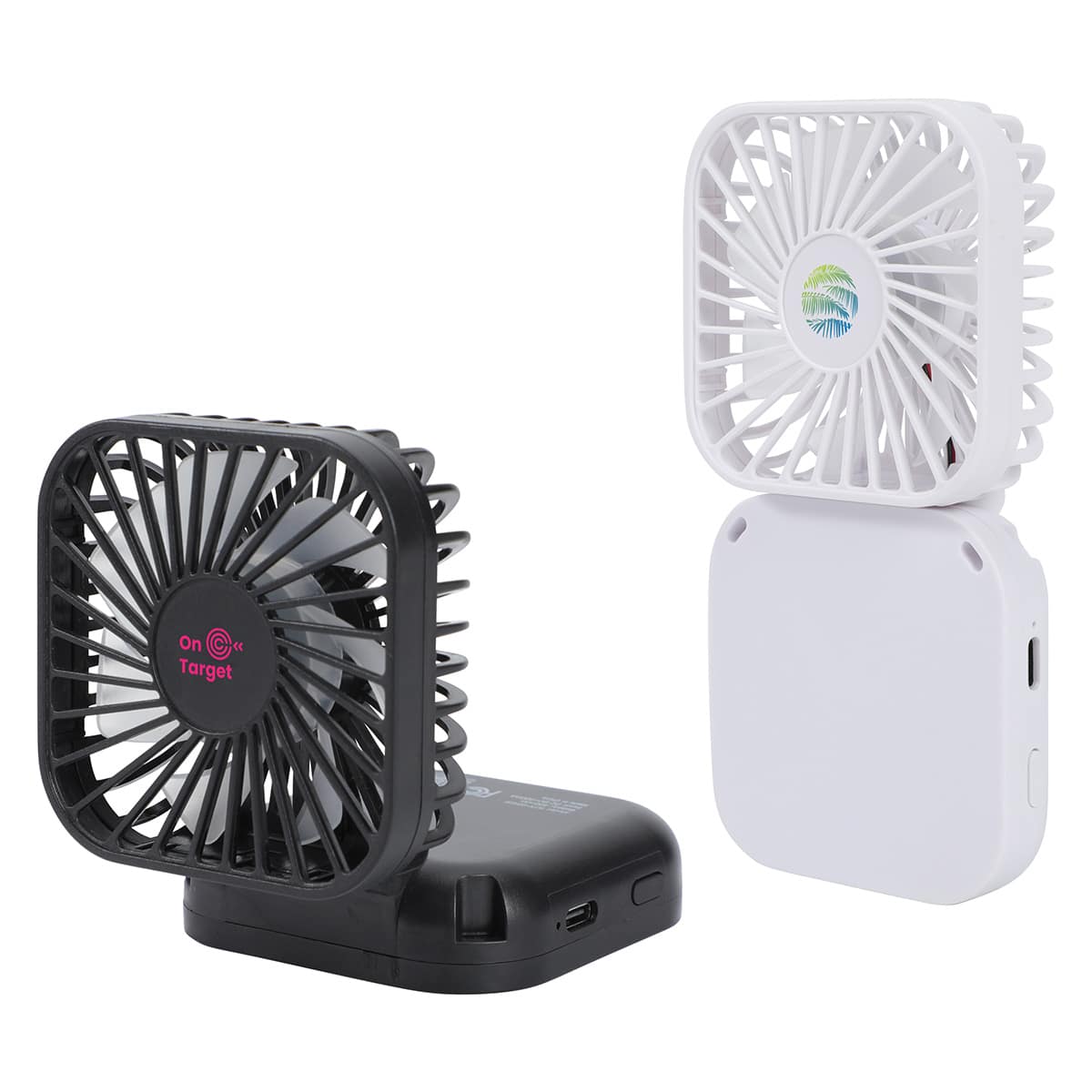 Whirlwind Mini Folding Rechargeable Fan with Lanyard