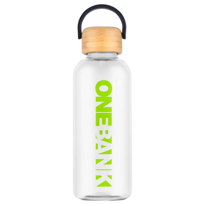 Sanzio 21 oz RPET Bottle with Bamboo Lid - 4