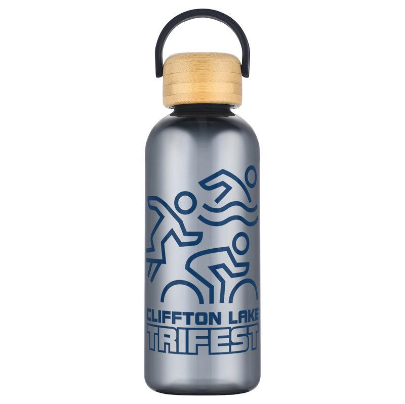 Sanzio 21 oz RPET Bottle with Bamboo Lid - 8