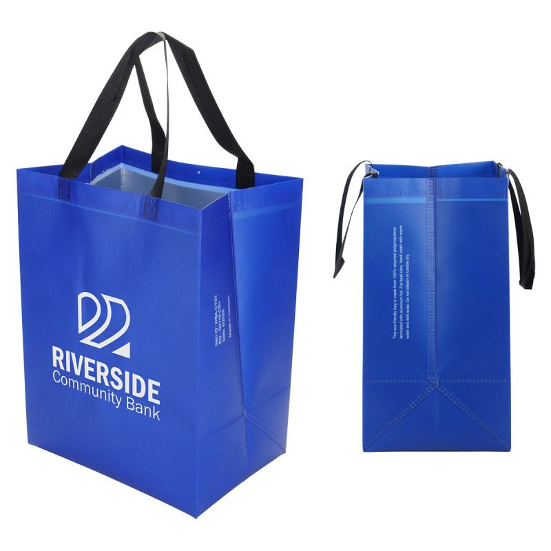 Calypso 75GSM Recycled Non-Woven Polypropylene Heat-Sealed Insulated Tote - 4