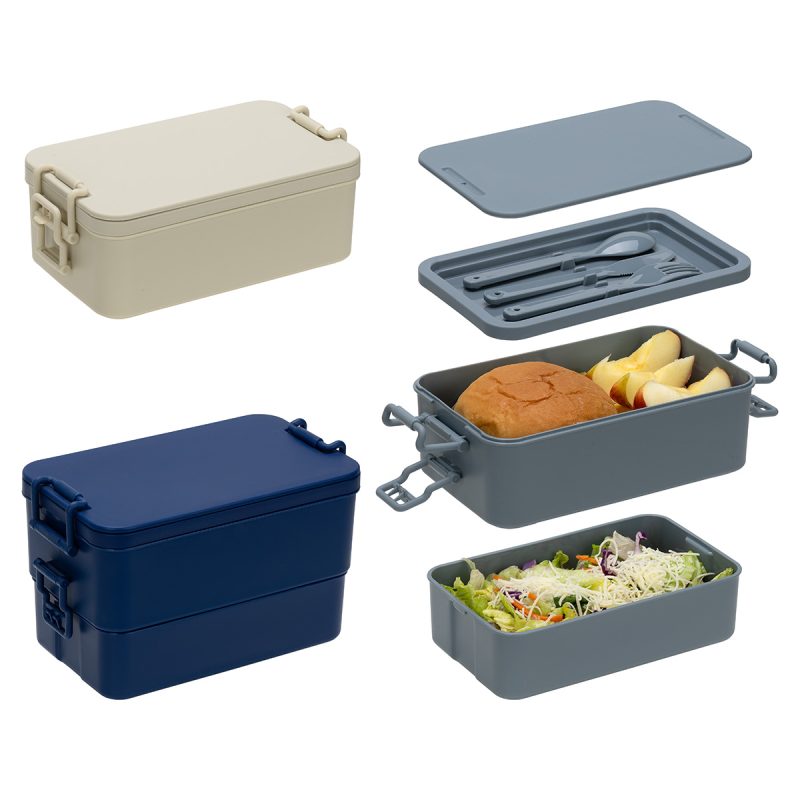 Canteen Stackable Lunch Box With Utensils - 1