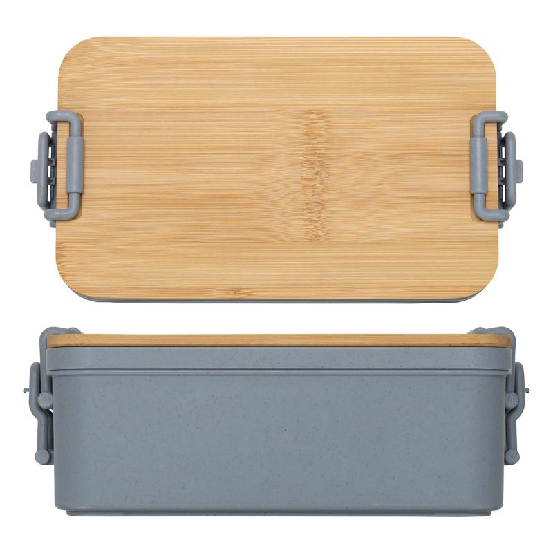 Chuckwagon Stackable Lunch Box With Bamboo Lid & Utensils - 3