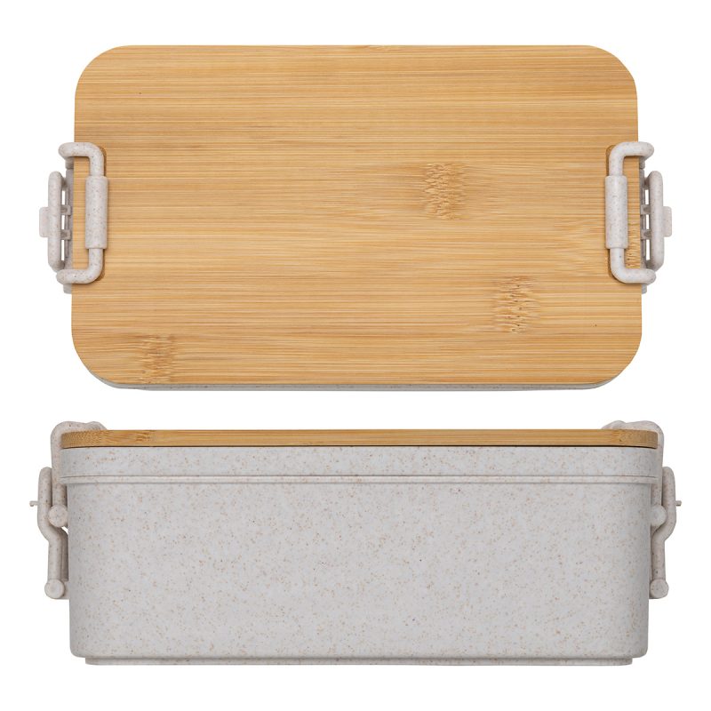 Chuckwagon Stackable Lunch Box With Bamboo Lid & Utensils - 5