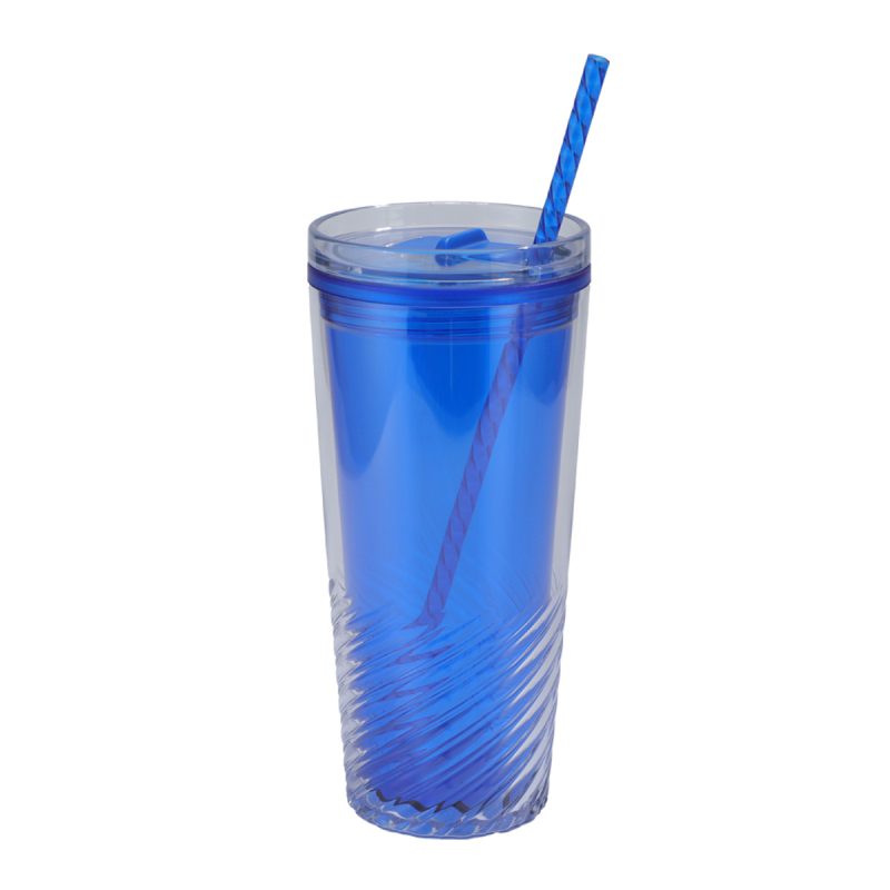 Clio 20 oz Recycled Acrylic Straw Tumbler - 6