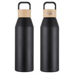 Clive 24 oz Recycled Aluminum Bottle with Bamboo Lid - 3