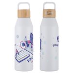 Clive 24 oz Recycled Aluminum Bottle with Bamboo Lid - 6