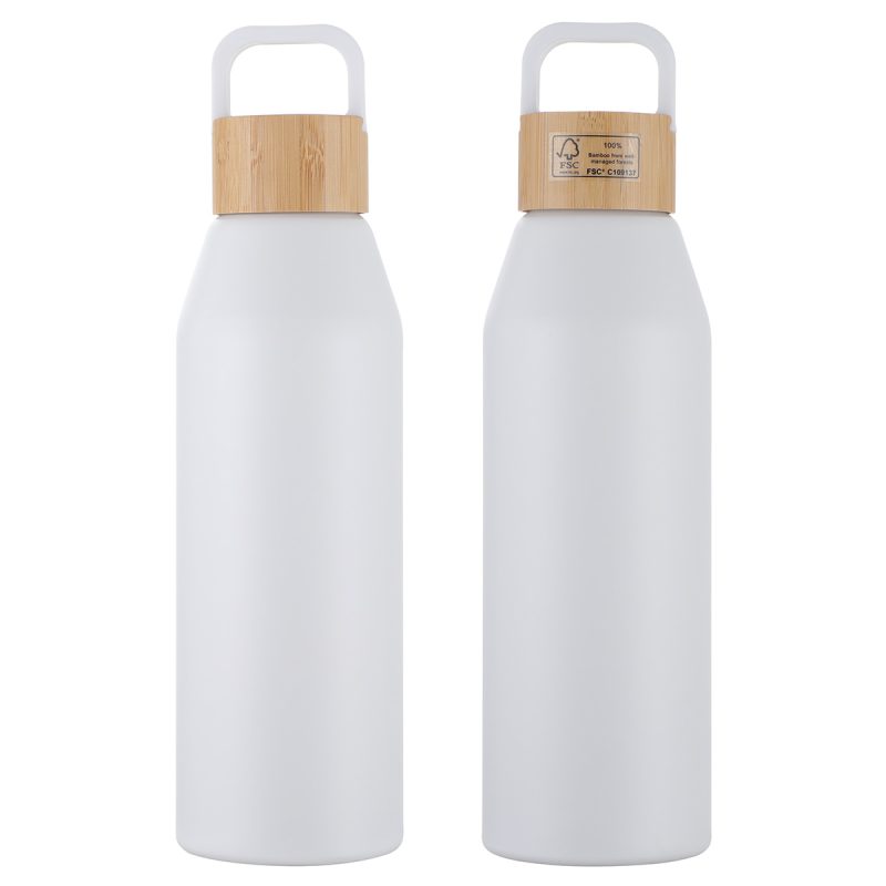 Clive 24 oz Recycled Aluminum Bottle with Bamboo Lid - 7
