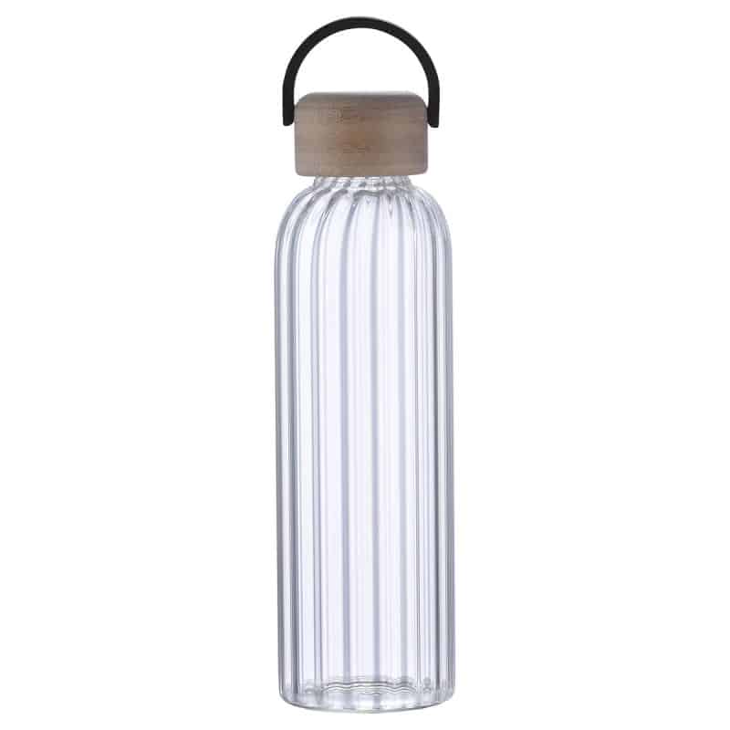 Eos 21 oz Glass Bottle w/ Bamboo Lid - 3