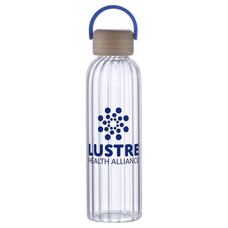 Eos 21 oz Glass Bottle w/ Bamboo Lid - 4