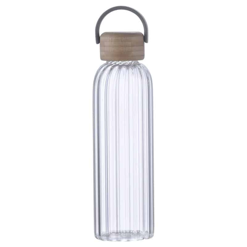 Eos 21 oz Glass Bottle w/ Bamboo Lid - 7