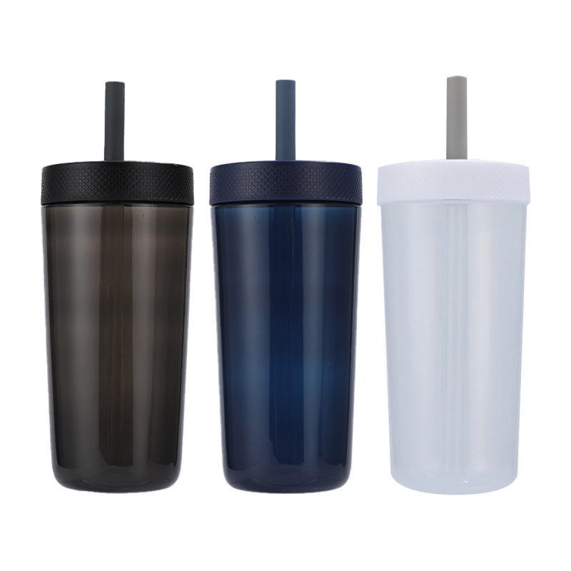 Havana 22 oz Recycled Polypropylene Tumbler with Silicone Straw - 1