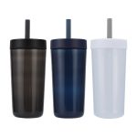 Havana 22 oz Recycled Polypropylene Tumbler with Silicone Straw
