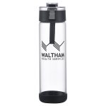Hector 22 oz Push-Button Glass Bottle w/ Silicone Strap & Base - 2