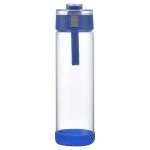 Hector 22 oz Push-Button Glass Bottle w/ Silicone Strap & Base - 5