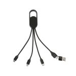 Hex 6-in-1 Light-Up Charging Cable with Carabiner Clip and Recycled Casing - 2