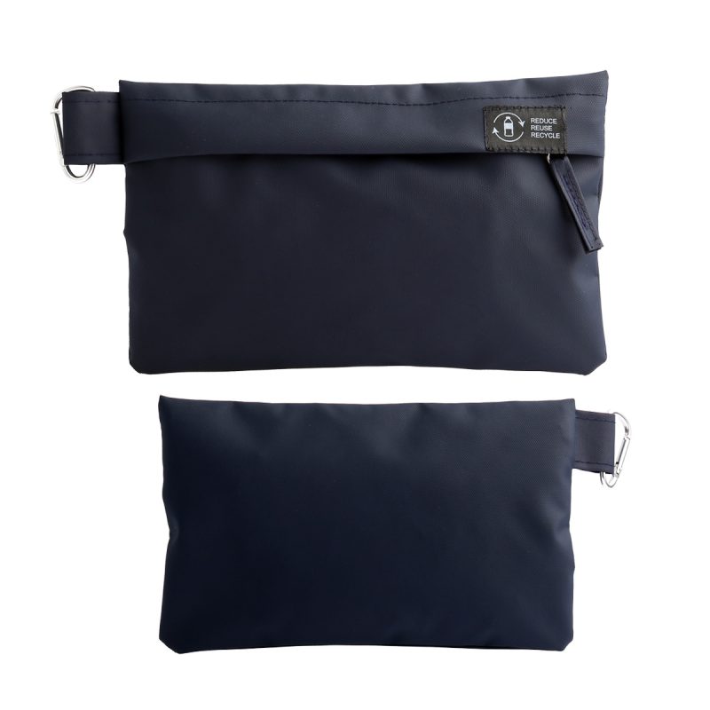 Lakeshore-Recycled-Nylon-Utility-Pouch-with-Carabiner-WBA-LU26 Lakeshore Recycled Nylon Utility Pouch with Carabiner