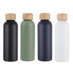 Lexi 17 oz Eco-Friendly Vacuum Stainless Steel Bottle w/ Bamboo Lid - 1