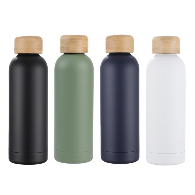 Lexi 17 oz Eco-Friendly Vacuum Stainless Steel Bottle w/ Bamboo Lid - 1