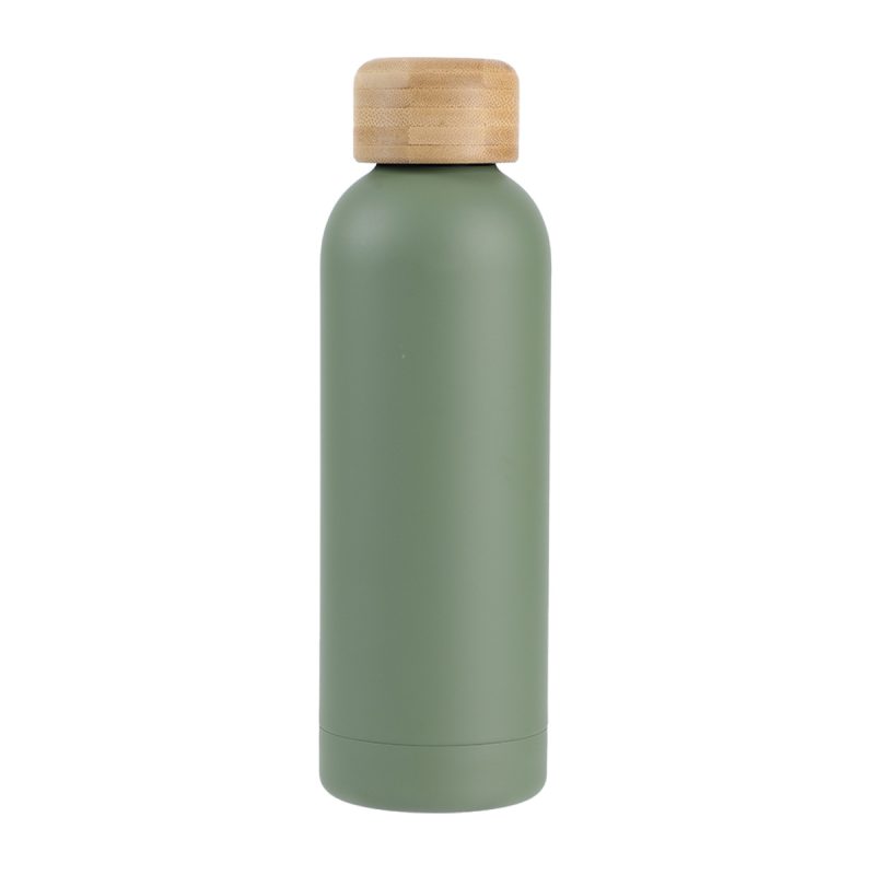 Lexi 17 oz Eco-Friendly Vacuum Stainless Steel Bottle w/ Bamboo Lid - 7