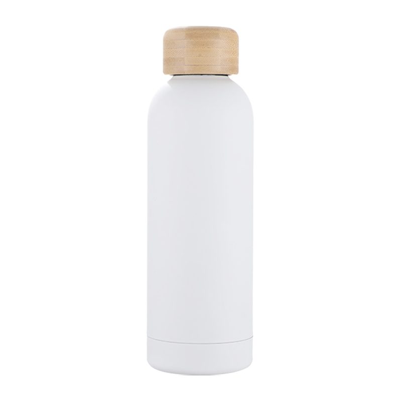 Lexi 17 oz Eco-Friendly Vacuum Stainless Steel Bottle w/ Bamboo Lid - 9