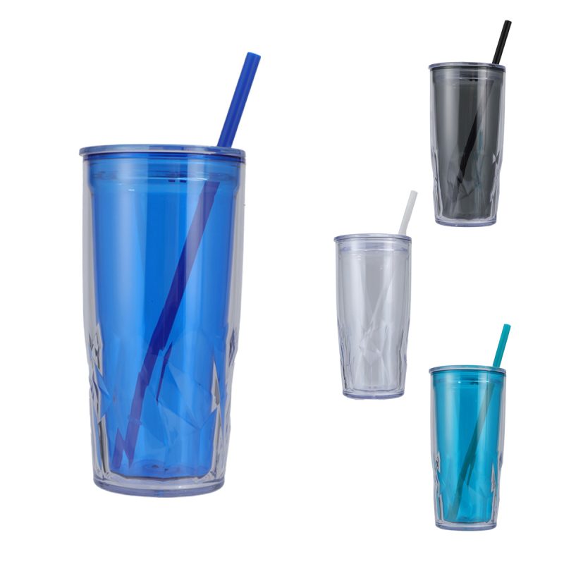 Luster 16 oz Recycled Acrylic Straw Tumbler - 1